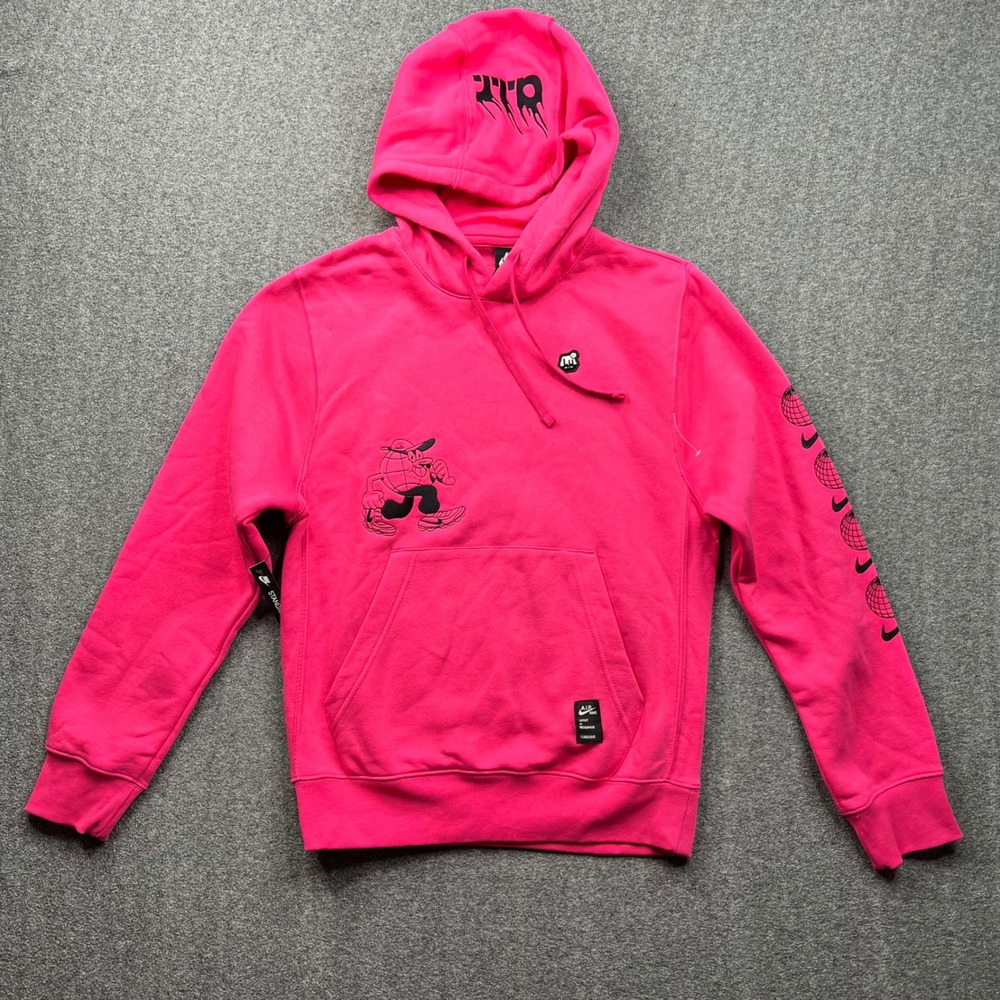 Nike Hoodie Womesn XS Pink Lugosis Artist in Residence A.I.R. Graphic CK2991-874
